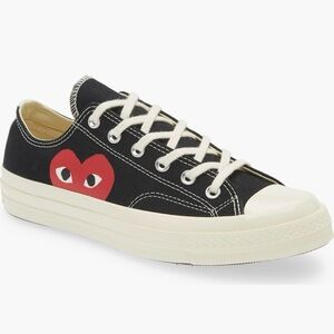 NIB. Comme des Garçons PLAY x Converse Chuck Taylor Hidden Heart Low Top Sneaker